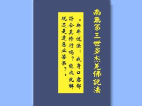 南无羌佛说法：“新年说法：我身口意都符合真修行吗？能成就解脱还是遭恶业苦果？”