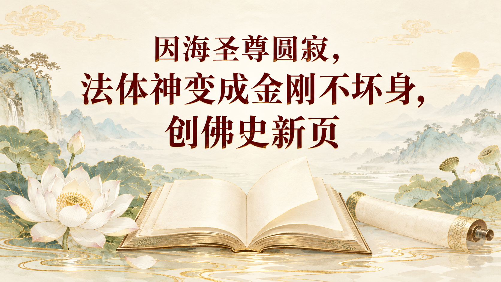 因海圣尊圆寂，法体神变成金刚不坏身，创佛史新页-图片1