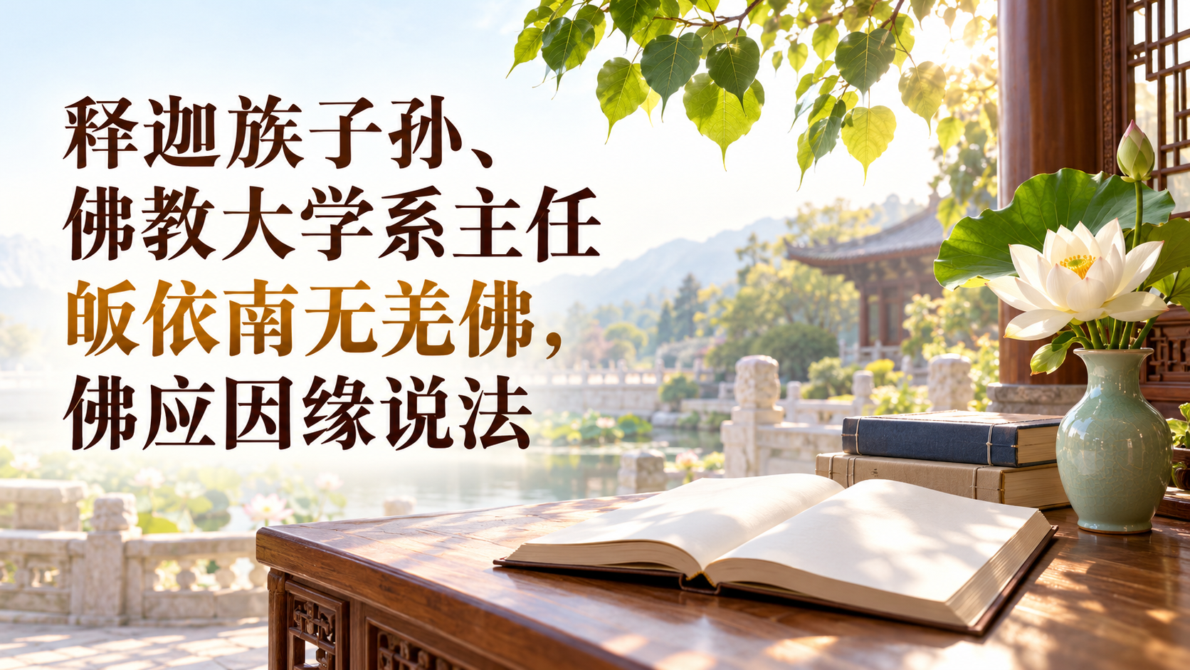 南无羌佛应释迦族子孙、佛教大学系主任因缘说法
